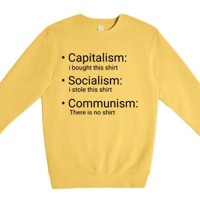 Capitalism Socialism Communism Libertarian Economics Freedom Premium Crewneck Sweatshirt