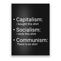 Capitalism Socialism Communism Libertarian Economics Freedom Poster