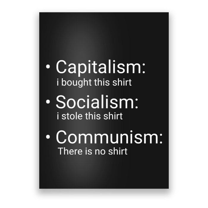 Capitalism Socialism Communism Libertarian Economics Freedom Poster