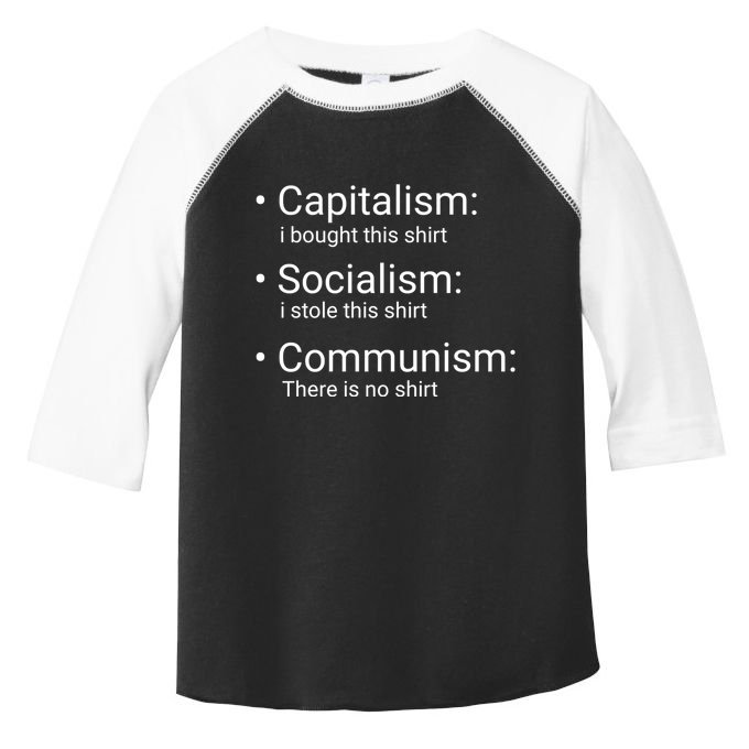 Capitalism Socialism Communism Libertarian Economics Freedom Toddler Fine Jersey T-Shirt