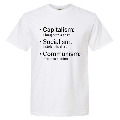 Capitalism Socialism Communism Libertarian Economics Freedom Garment-Dyed Heavyweight T-Shirt