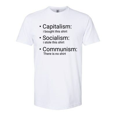 Capitalism Socialism Communism Libertarian Economics Freedom Softstyle CVC T-Shirt