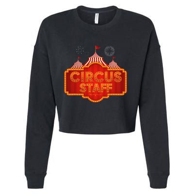 Circus Staff Clown Funny Halloween Costume Women Cropped Pullover Crew