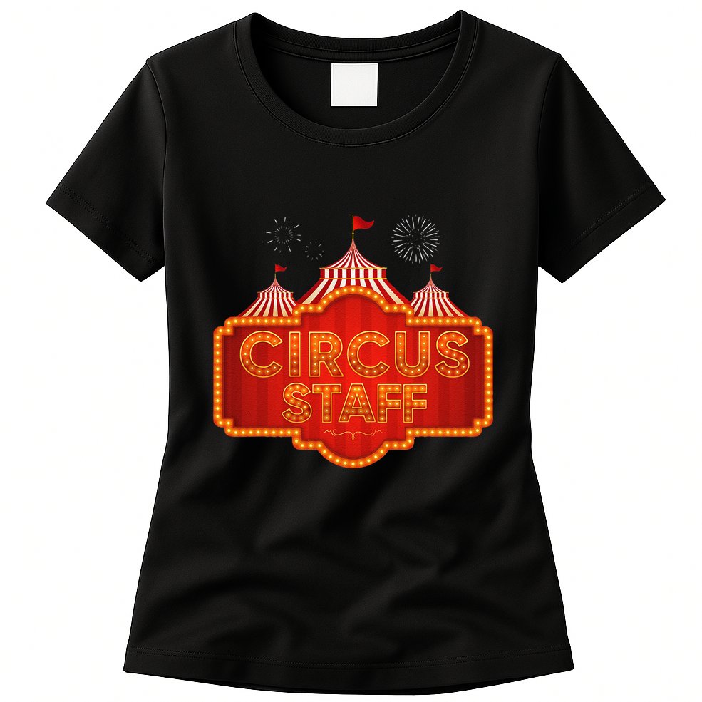 Circus Staff Clown Funny Halloween Costume Women Womens T-Shirt
