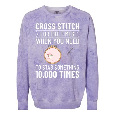 Cross Stitch Counted Pattern Beginner Alphabet Needle Colorblast Crewneck Sweatshirt