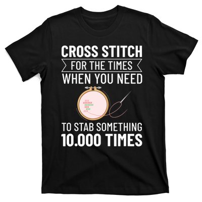 Cross Stitch Counted Pattern Beginner Alphabet Needle T-Shirt