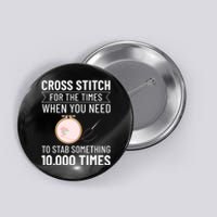 Cross Stitch Counted Pattern Beginner Alphabet Needle Button