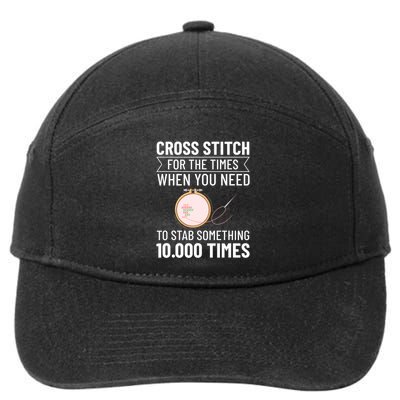 Cross Stitch Counted Pattern Beginner Alphabet Needle 7-Panel Snapback Hat