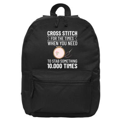 Cross Stitch Counted Pattern Beginner Alphabet Needle 16 in Basic Backpack