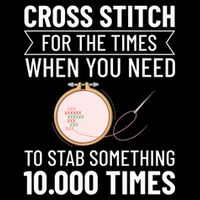 Cross Stitch Counted Pattern Beginner Alphabet Needle Mousepad