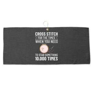 Cross Stitch Counted Pattern Beginner Alphabet Needle Large Microfiber Waffle Golf Towel