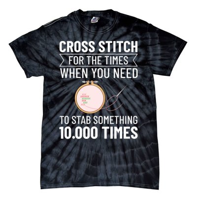 Cross Stitch Counted Pattern Beginner Alphabet Needle Tie-Dye T-Shirt