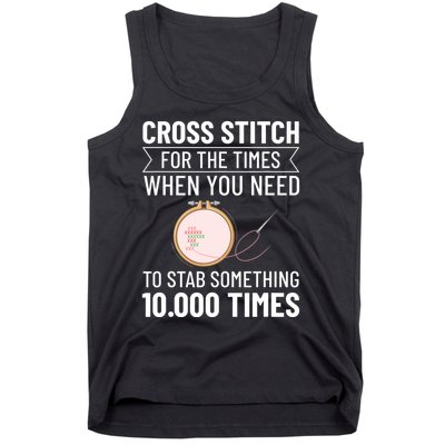 Cross Stitch Counted Pattern Beginner Alphabet Needle Tank Top