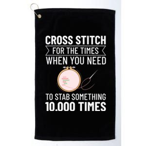 Cross Stitch Counted Pattern Beginner Alphabet Needle Platinum Collection Golf Towel