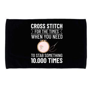 Cross Stitch Counted Pattern Beginner Alphabet Needle Microfiber Hand Towel