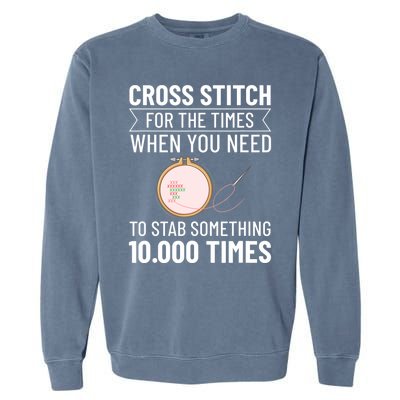 Cross Stitch Counted Pattern Beginner Alphabet Needle Garment-Dyed Sweatshirt