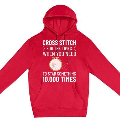 Cross Stitch Counted Pattern Beginner Alphabet Needle Premium Pullover Hoodie