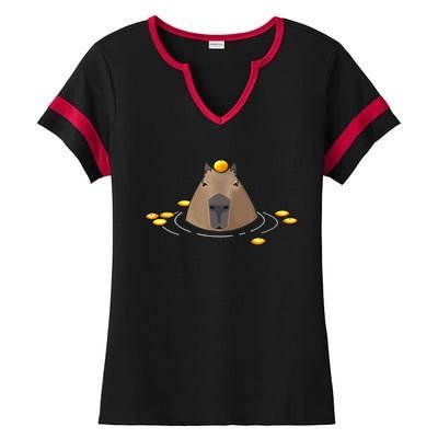 Capybaras Shirt Cute Capybara Ladies Halftime Notch Neck Tee