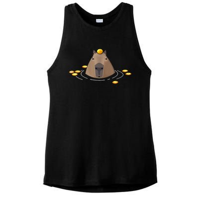 Capybaras Shirt Cute Capybara Ladies PosiCharge Tri-Blend Wicking Tank