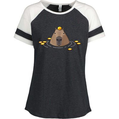 Capybaras Shirt Cute Capybara Enza Ladies Jersey Colorblock Tee