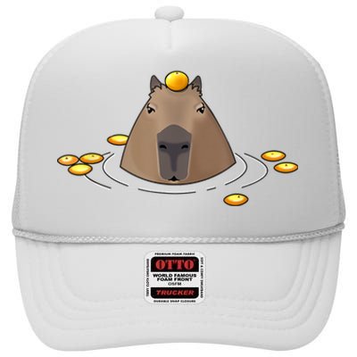 Capybaras Shirt Cute Capybara High Crown Mesh Back Trucker Hat