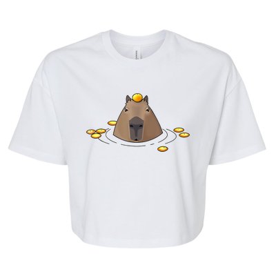 Capybaras Shirt Cute Capybara Bella+Canvas Jersey Crop Tee