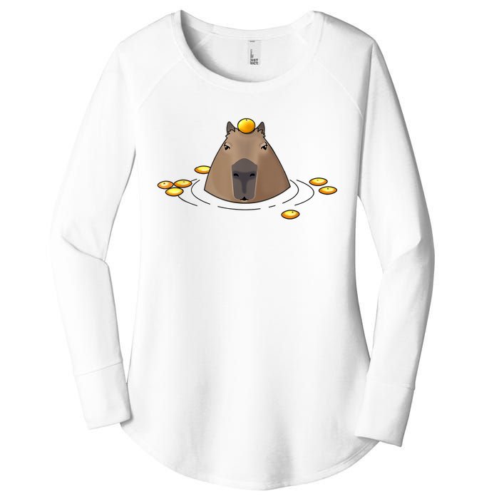 Capybaras Shirt Cute Capybara Women's Perfect Tri Tunic Long Sleeve Shirt