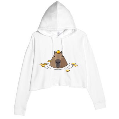 Capybaras Shirt Cute Capybara Crop Fleece Hoodie