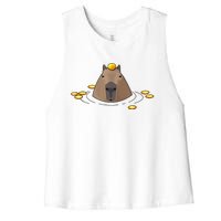 Capybaras Shirt Cute Capybara Women's Racerback Cropped Tank