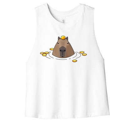 Capybaras Shirt Cute Capybara Women's Racerback Cropped Tank