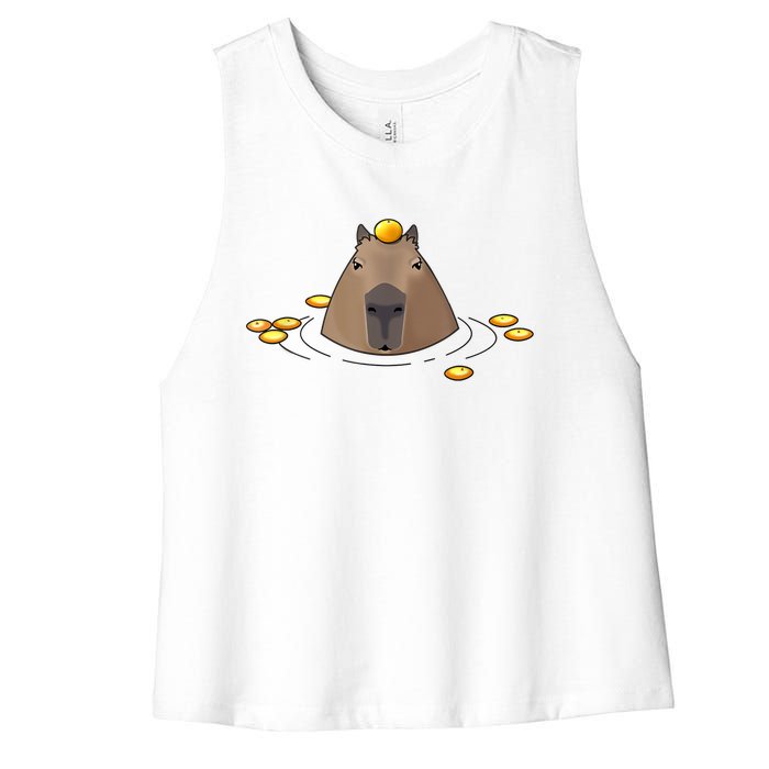 Capybaras Shirt Cute Capybara Women's Racerback Cropped Tank