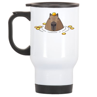 Capybaras Shirt Cute Capybara Stainless Steel Travel Mug