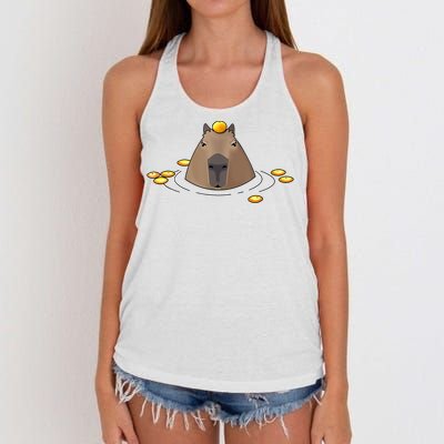 Capybaras Shirt Cute Capybara Women's Knotted Racerback Tank