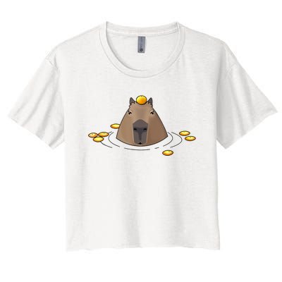 Capybaras Shirt Cute Capybara Women's Crop Top Tee