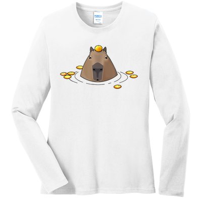 Capybaras Shirt Cute Capybara Ladies Long Sleeve Shirt