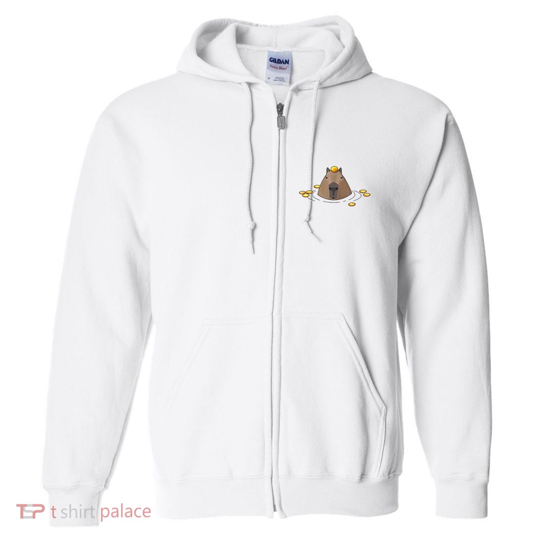Capybaras Shirt Cute Capybara Full Zip Hoodie