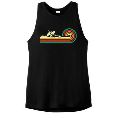 Curler Sliding Curling Stone Retro Curling Ladies PosiCharge Tri-Blend Wicking Tank