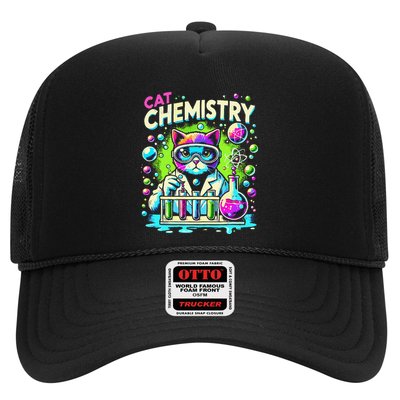 Cat Scientist Chemistry Science Student Feline Lovers Trucker Hat
