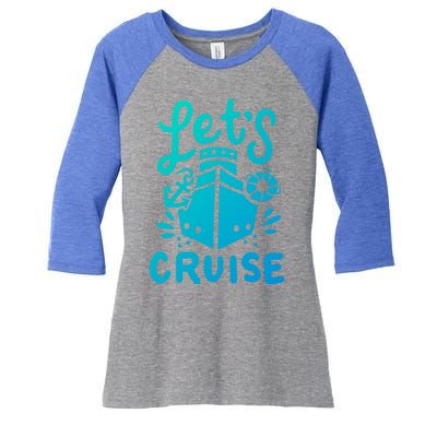 Cruise Ship Cruising Boating Sailing Yacht Captain Summer Gift Women's Tri-Blend 3/4-Sleeve Raglan Shirt