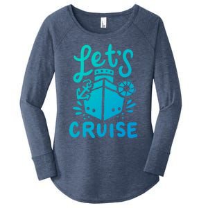 Cruise Ship Cruising Boating Sailing Yacht Captain Summer Gift Women's Perfect Tri Tunic Long Sleeve Shirt