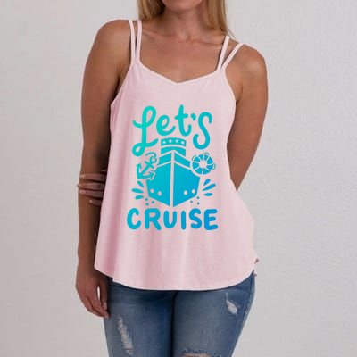 Cruise Ship Cruising Boating Sailing Yacht Captain Summer Gift Women's Strappy Tank