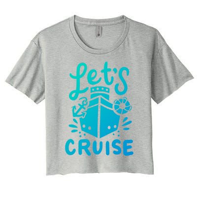 Cruise Ship Cruising Boating Sailing Yacht Captain Summer Gift Women's Crop Top Tee