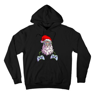 Christmas Santa Cool Video Gamer Christmas Hoodie