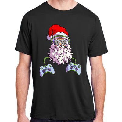 Christmas Santa Cool Video Gamer Christmas Adult ChromaSoft Performance T-Shirt