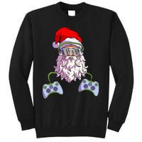 Christmas Santa Cool Video Gamer Christmas Tall Sweatshirt