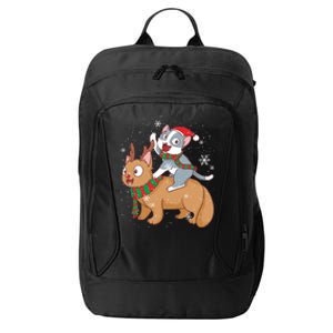 Cat Santa Claus Reindeer Funny Cats For Everybody Christmas Gift City Backpack