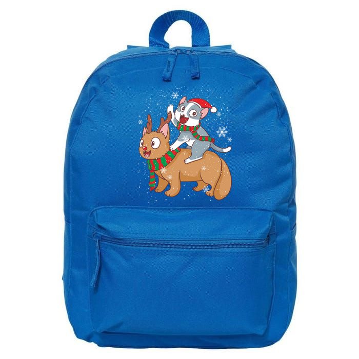 Cat Santa Claus Reindeer Funny Cats For Everybody Christmas Gift 16 in Basic Backpack