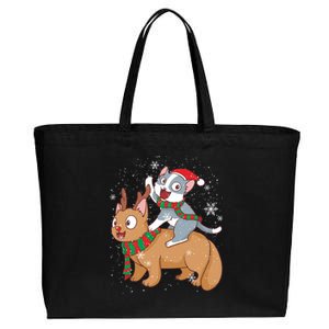 Cat Santa Claus Reindeer Funny Cats For Everybody Christmas Gift Cotton Canvas Jumbo Tote