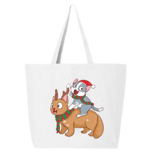 Cat Santa Claus Reindeer Funny Cats For Everybody Christmas Gift 25L Jumbo Tote