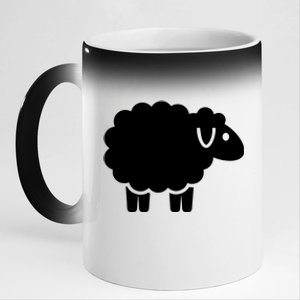 Cute Sheep 11oz Black Color Changing Mug